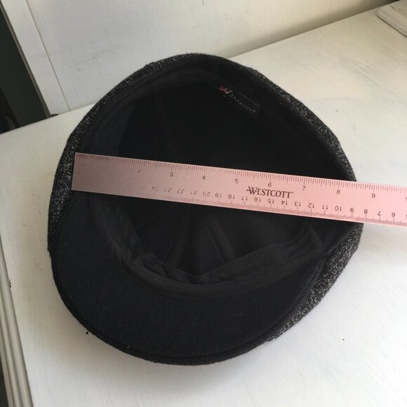 Jamont Black Tweed Paper Boy Cap - Picture 6 of 8